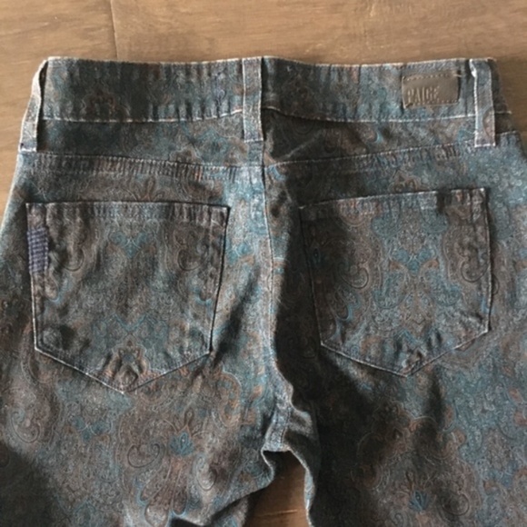 SOLD Paige Verdugo Ultra Skinny Jeans Blue Paisley - Picture 9 of 13